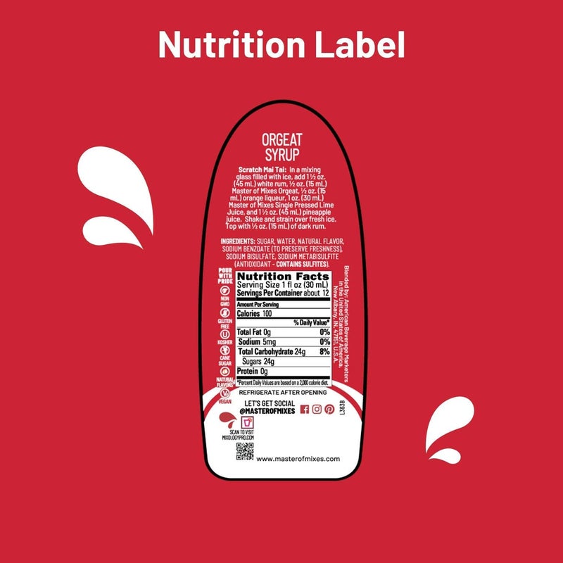 Master of Mixes Orgeat Syrup - 375 ML - Image 2